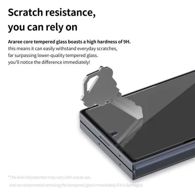 Screen Protector Samsung Z Fold 6 Tempered Glass Subcore Front Araree - Privacy Black